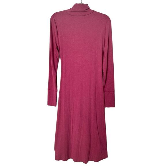 Anthropologie Daily Practice Pink Ruched Midi Dress | Size L - Picture 4 of 10